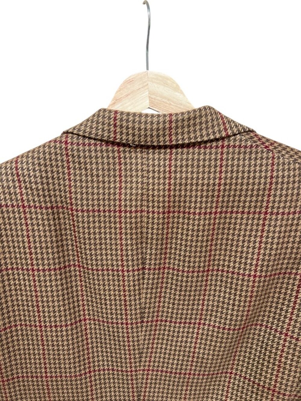 Polo By Ralph Lauren Brown Houndstooth Blazer Jacket Size 38R Wool-Cashmere Blen - Picture 7 of 7